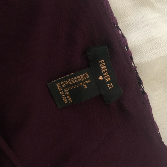 Plum Lace Long Sleeve Dress - Picture 3 of 3